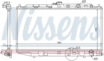 NISSENS 62276 Motor Radyatoru 19010PM4003