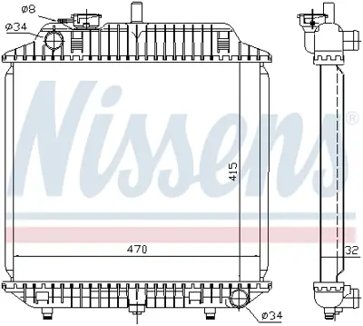 NISSENS 62516 Motor Radyatoru A6315000702