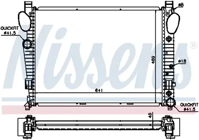 NISSENS 62547A Motor Su Radyatoru S-Class W220 98>05 C215 99>06 A2305000303
