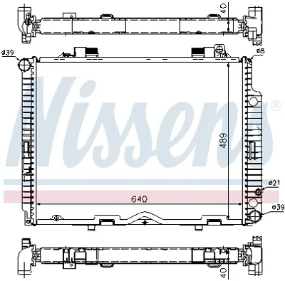 NISSENS 62611A Motor Radyatoru A2105006303