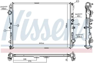 NISSENS 627023 Motor Su Radyatoru C257 17> W213 16> W222 13> C217 17> Eqc N293 19> Vıto W447 19> A0995008800