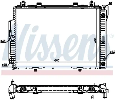 NISSENS 62713A Motor Su Radyatoru S-Class W140 91>98 A1405000403