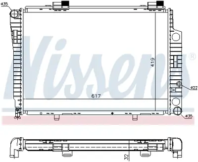 NISSENS 62750A Motor Su Radyatoru W202 93>00 S202 96>01 C208 97>02 R170 96>00 A2085002103