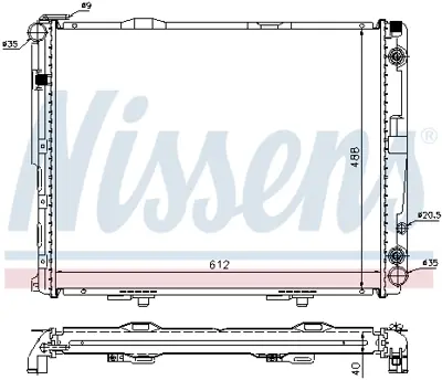 NISSENS 62762A Motor Su Radyatoru E-Class S124 E 300 Td 93>96 A1245008103