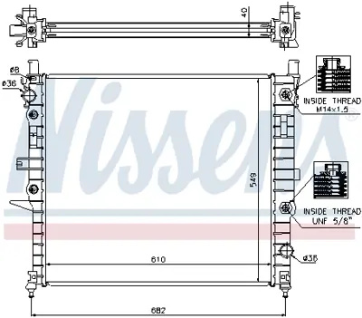 NISSENS 62788A Motor Su Radyatoru Ml-Class W163 98>05 A1635002204