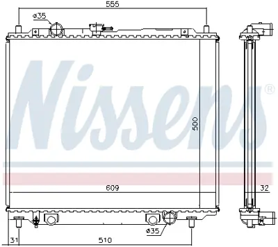 NISSENS 62801 Motor Radyatoru MR340053