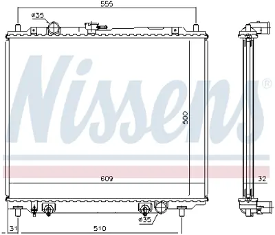 NISSENS 62802 Motor Radyatoru MB890957