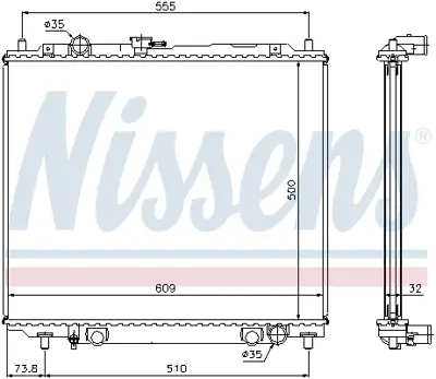 NISSENS 62852 Motor Radyatoru MB890954