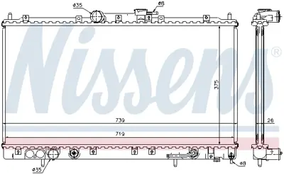 NISSENS 62869A Motor Radyatoru MR281668