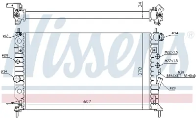 NISSENS 63013A Motor Radyatoru 1300181