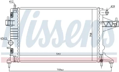 NISSENS 63018 Motor Su Radyatoru Brazıng Klımalı A.T Corsa C 01>11 Z14xe - Z18xe 9201958