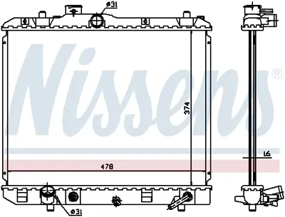 NISSENS 630706 Motor Radyatoru 93196875