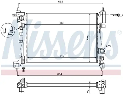 NISSENS 630743 Motor Su Radyatoru Corsa D A12xer A14xer 13399870