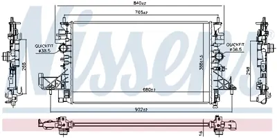 NISSENS 630798 Motor Su Radyatoru Astra K 16> B14xe 39095604