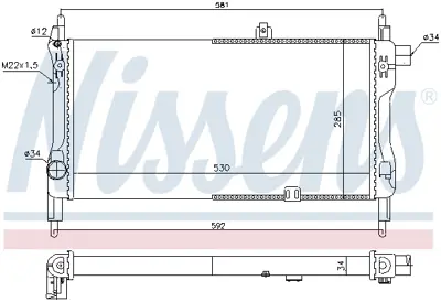 NISSENS 632381 Motor Radyatoru 90444154