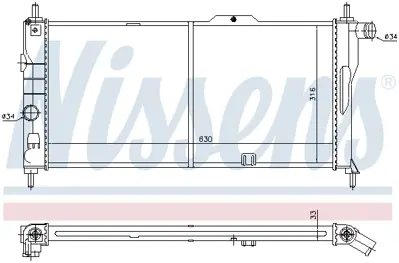 NISSENS 632731 Motor Radyatoru 90442550