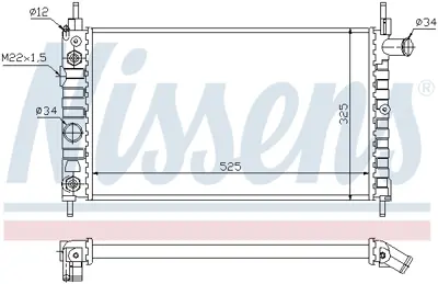NISSENS 63282 Motor Radyatoru 90352138