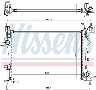 NISSENS 636005 Motor Radyatoru 51790774