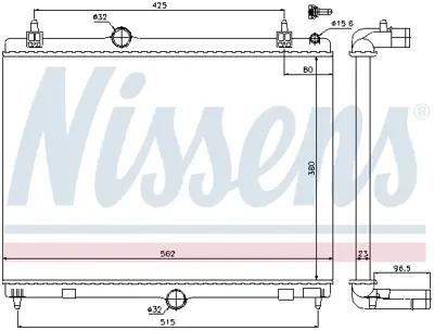 NISSENS 636009 Motor Radyatoru 9687359980