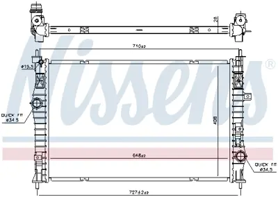 NISSENS 636042 Motor Su Radyatoru  3008 Iı-308 Iı-5008 Iı-508 Iı-Expert Iv-Rıfter-Partner-Berlıngo-C4 Pıcasso Iı 9678711180