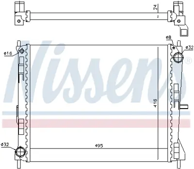 NISSENS 637605 Motor Radyatoru 8200138738
