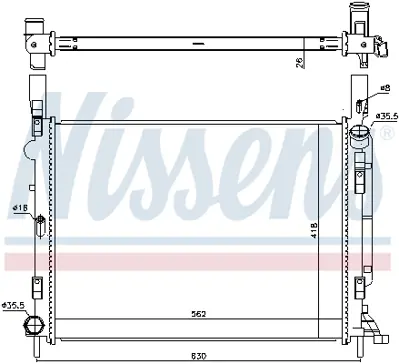 NISSENS 637618 Motor Radyatoru 8200418329