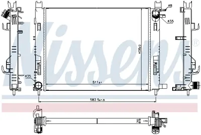 NISSENS 637624 Motor Radyatoru 8660003460