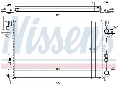 NISSENS 63771 Motor Radyatoru 8200033729