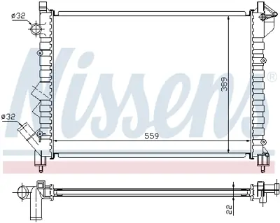 NISSENS 63832 Motor Radyatoru 7701499549