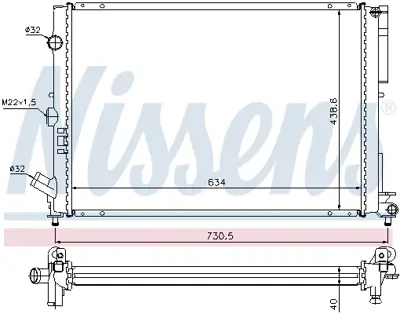 NISSENS 63851A Motor Radyatoru 7701499548