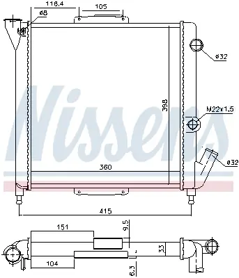 NISSENS 63867 Motor Radyatoru 7702159882
