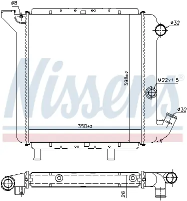 NISSENS 63869 Motor Radyatoru 7704001173
