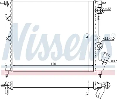 NISSENS 63894 Motor Radyatoru 7701352042