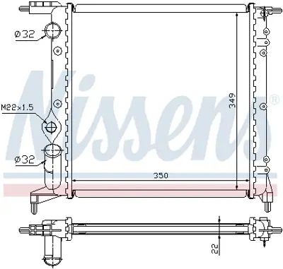 NISSENS 639261 Motor Radyatoru 7701034768