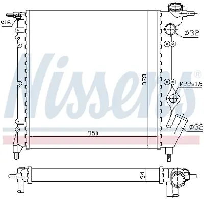 NISSENS 63928 Motor Radyatoru 7701034767