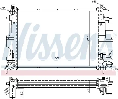 NISSENS 64037A Motor Radyatoru 4729562