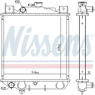 NISSENS 64182 Motor Radyatoru 177082622