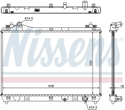 NISSENS 64202 Motor Radyatoru 1770066J20