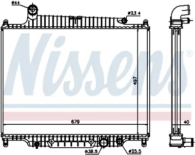 NISSENS 643222 Motor Su Radyatoru Range Rover 3 (L322) 3.6 06>12 Range Rover Sport I (L320) 3.6 D 06>13 PCC500300