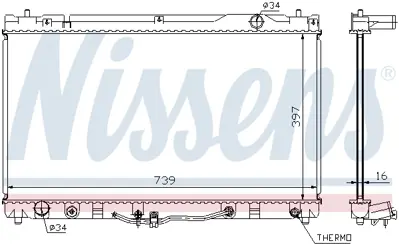 NISSENS 64633 Motor Radyatoru 1640020320