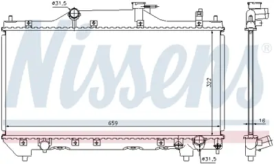 NISSENS 64640A Motor Radyatoru 164000D080