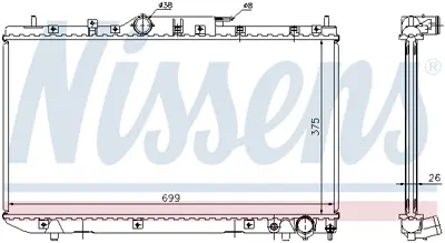 NISSENS 64643A Motor Radyatoru 164000G010