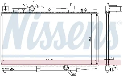 NISSENS 64655A Motor Radyatoru 164003308087