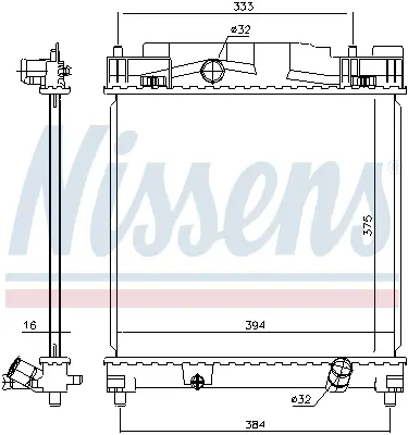 NISSENS 646816 Motor Radyatoru 1640040220