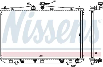 NISSENS 646836 Motor Radyatoru 160410P260