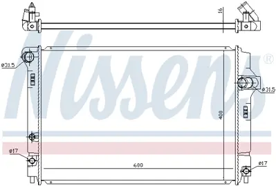 NISSENS 646873 Motor Radyatoru 1640021331