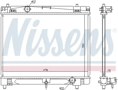 NISSENS 646877 Motor Radyatoru 1640021381