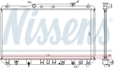 NISSENS 646991 Motor Radyatoru 164007A311