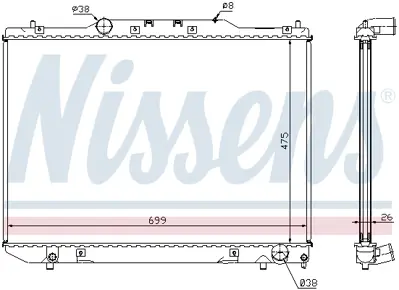 NISSENS 64797A Motor Radyatoru 164006A180
