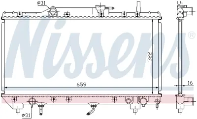 NISSENS 64806 Motor Radyatoru 1640016481